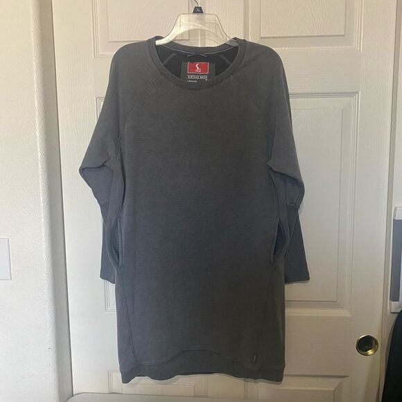 S.WEAR Women’s Vintage Wash Medium Thick Light Gray Dress T Shirt - Picture 1 of 5